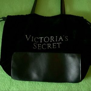 Sparkle with Victoria’s Secret “Spend the Night”  Black Satchel Tote